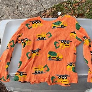 Old Navy Orange Kids Sweater with Car and Music Print